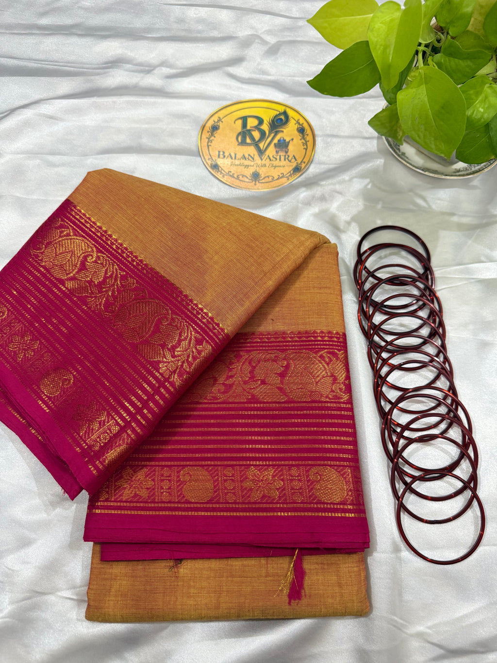 Orange and Pink Pure Kanchi Cotton Saree | Chettinad Pure Cotton Saree for Women | Soft Cotton Traditional Saree | Rich Gold Zari Border