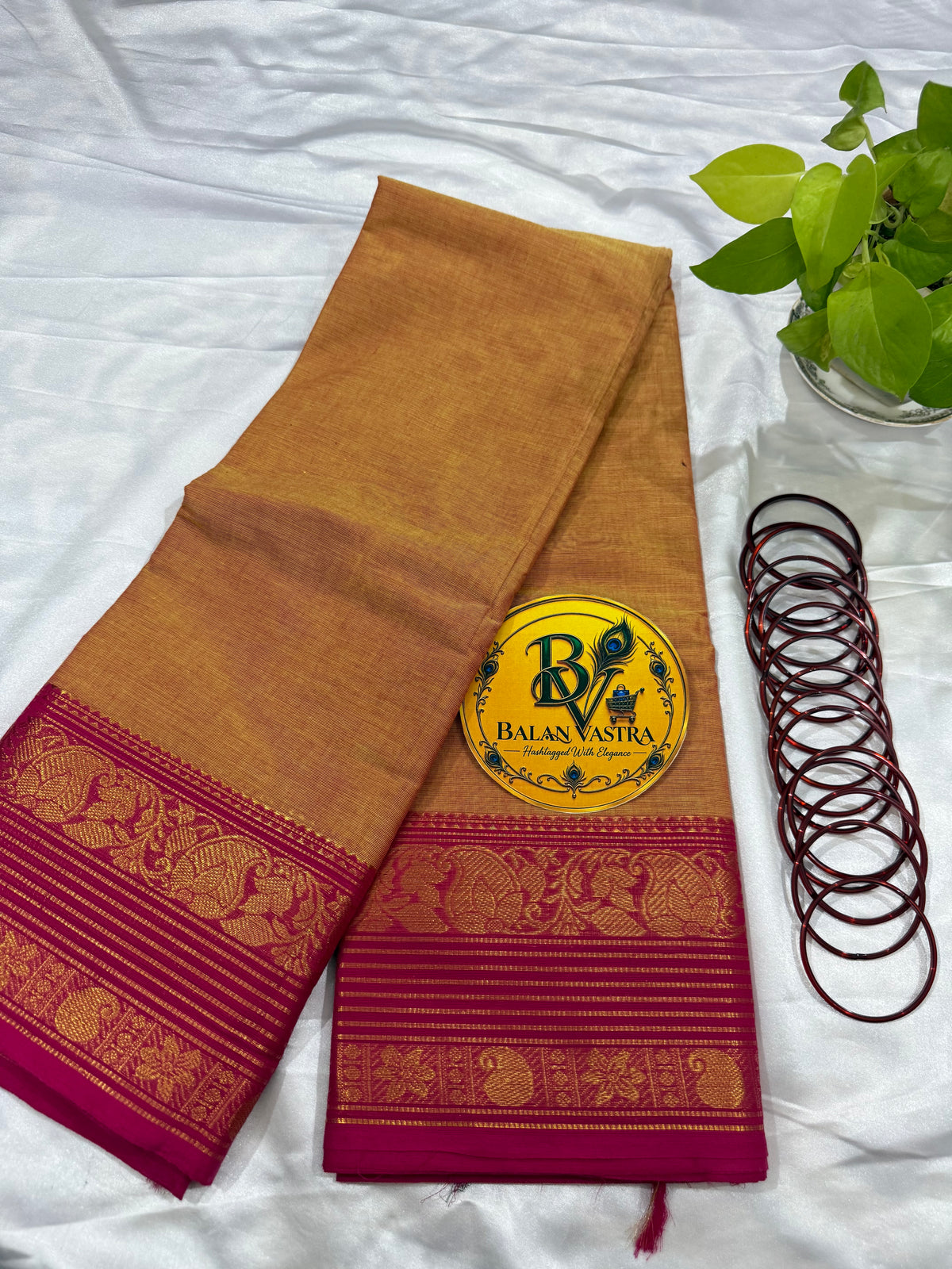 Orange and Pink Pure Kanchi Cotton Saree | Chettinad Pure Cotton Saree for Women | Soft Cotton Traditional Saree | Rich Gold Zari Border