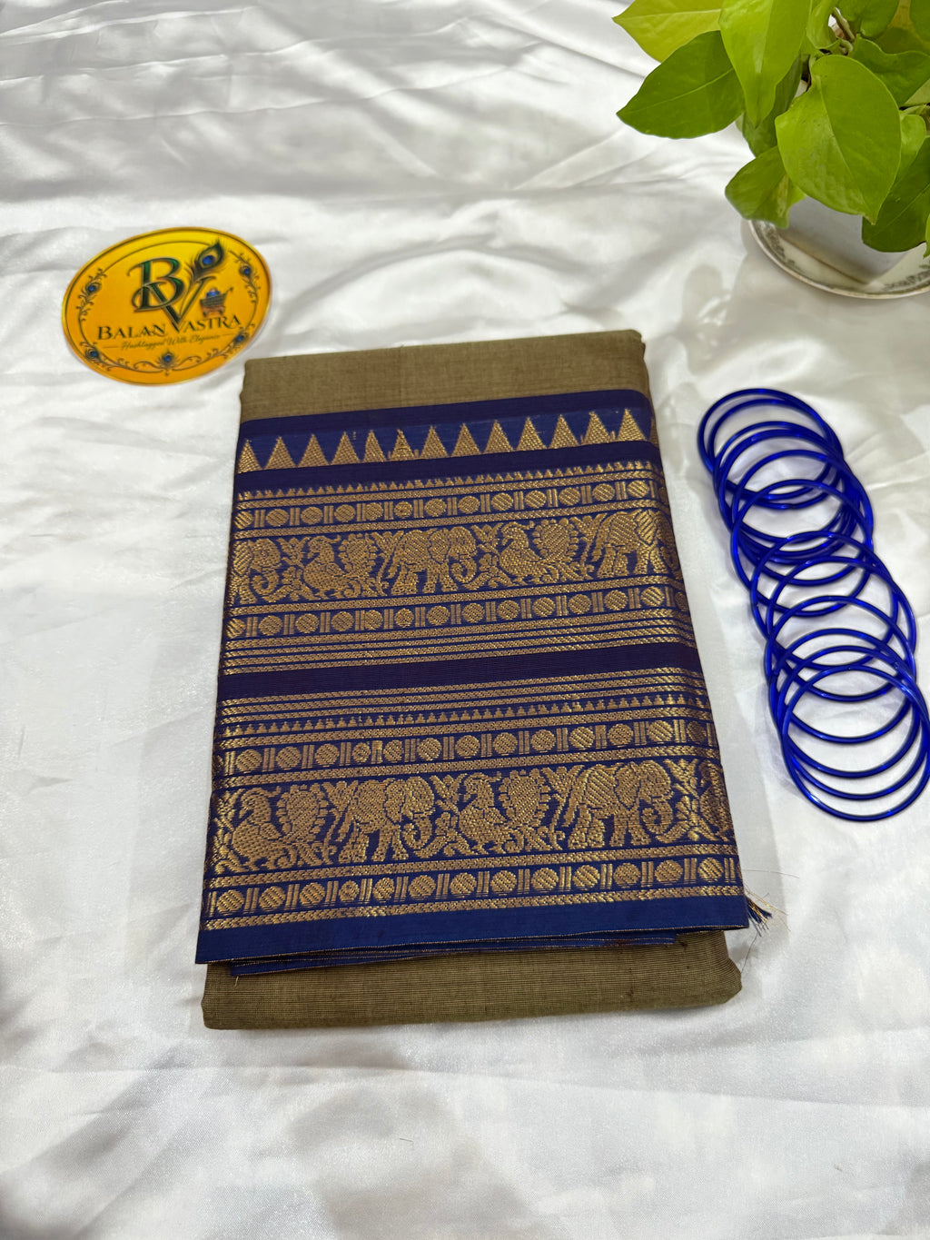 Grey and Blue Pure Kanchi Cotton Saree | Chettinad Pure Cotton Saree for Women | Soft Cotton Traditional Saree | Rich Gold Zari Border