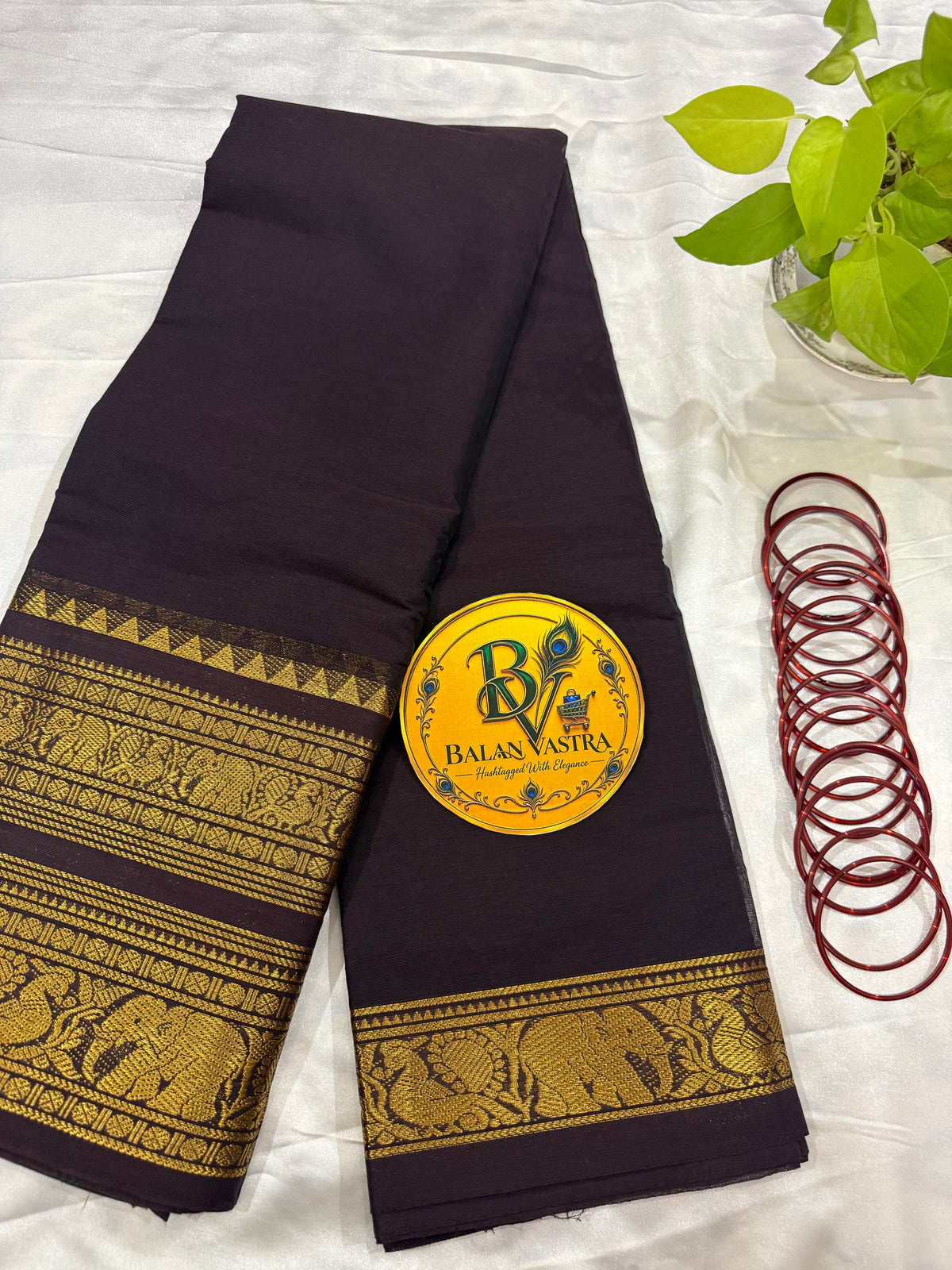 Coffee Brown Pure Kanchi Cotton Saree | Chettinad Pure Cotton Saree for Women | Soft Cotton Traditional Saree | Rich Gold Zari Border